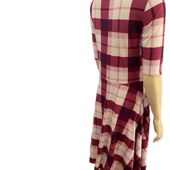 LuLaRoe Nicole Purple Plaid Dress With Pockets Size Large Cute & Sassy. - Picture 6 of 13